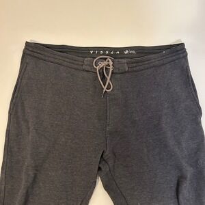 VISSLA Mens Jogger Sweatpants XXL Charcoal Grey Elastic Waist Drawstring Pockets